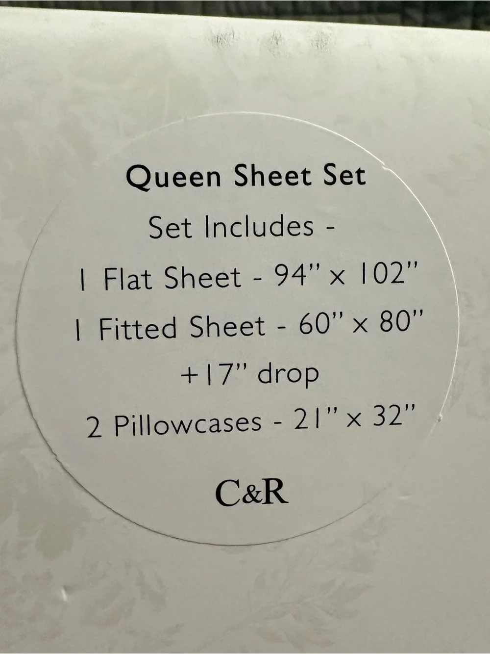 Cabbages & Roses LONDON Country Toile Linen 4-Piece Queen Sheet Set NEW